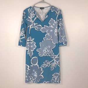 The limited blue floral dress